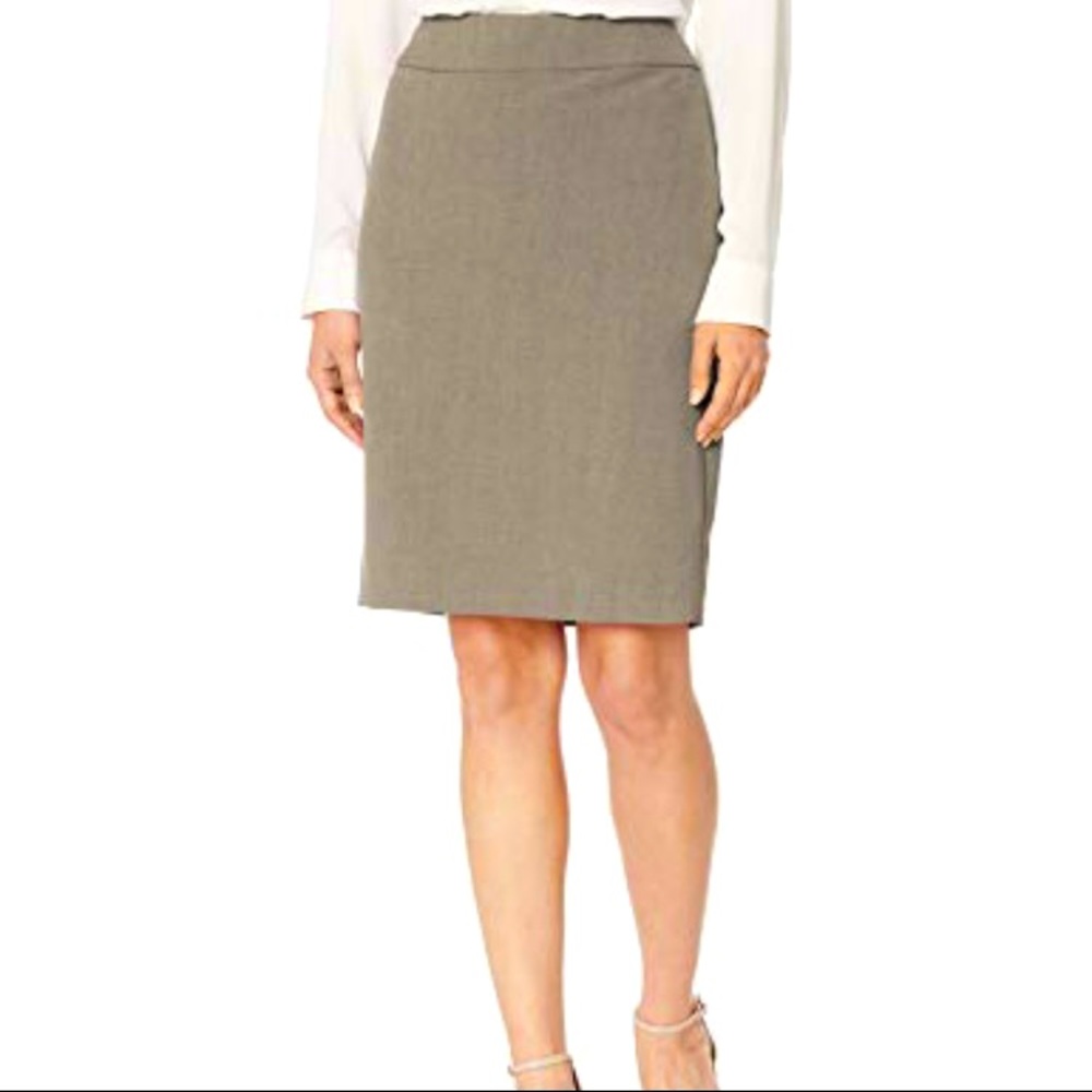 NWT Nine West women’s lined  skirt with back zipper size 14 color- mink